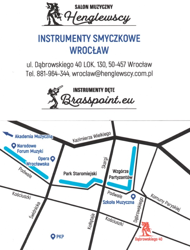 Wrocław Salon Muzyczny Henglewscy - mapa