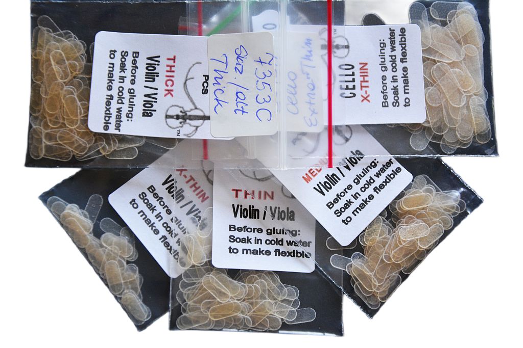 Podkładki pod struny w wariantach: Extra-thin / Thin / Medium / Thick